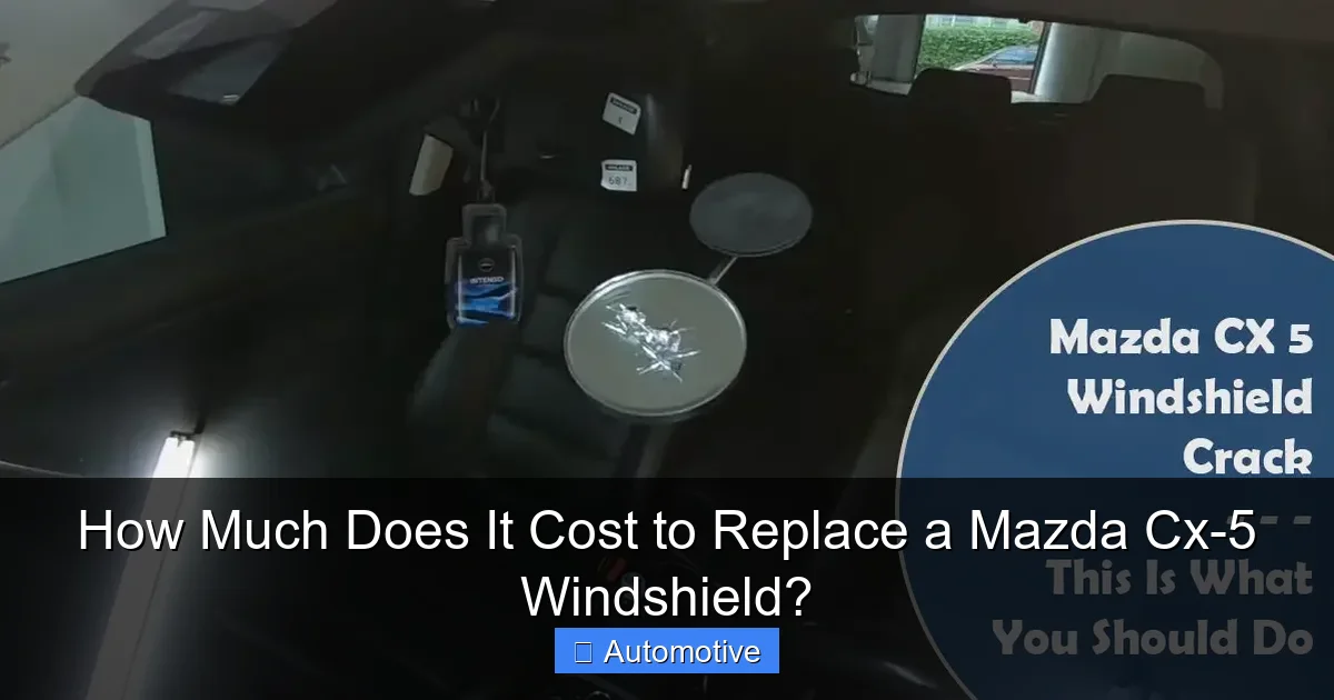 How Much Does It Cost to Replace a Mazda Cx-5 Windshield?