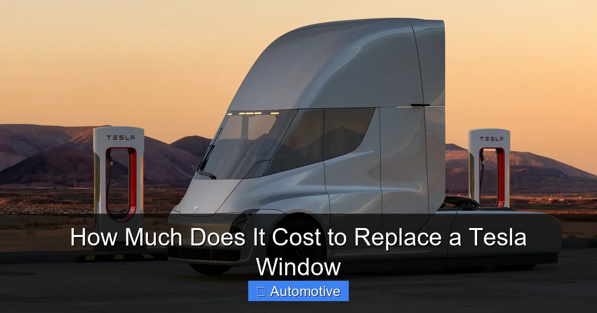 How Much Does It Cost to Replace a Tesla Window