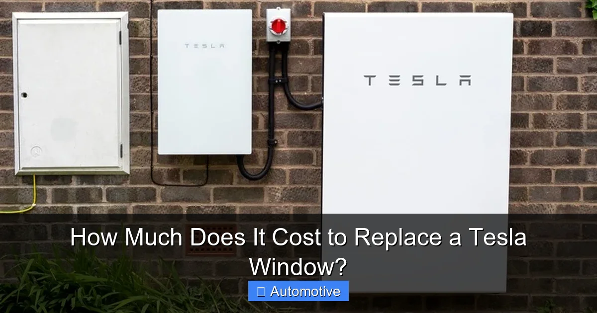 How Much Does It Cost to Replace a Tesla Window?