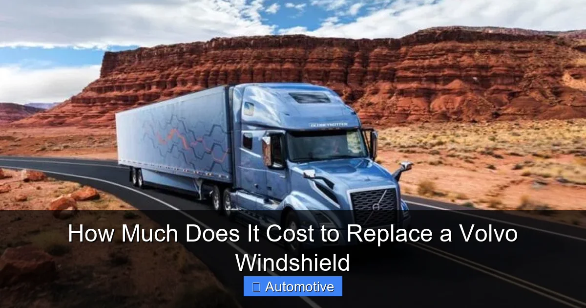 How Much Does It Cost to Replace a Volvo Windshield