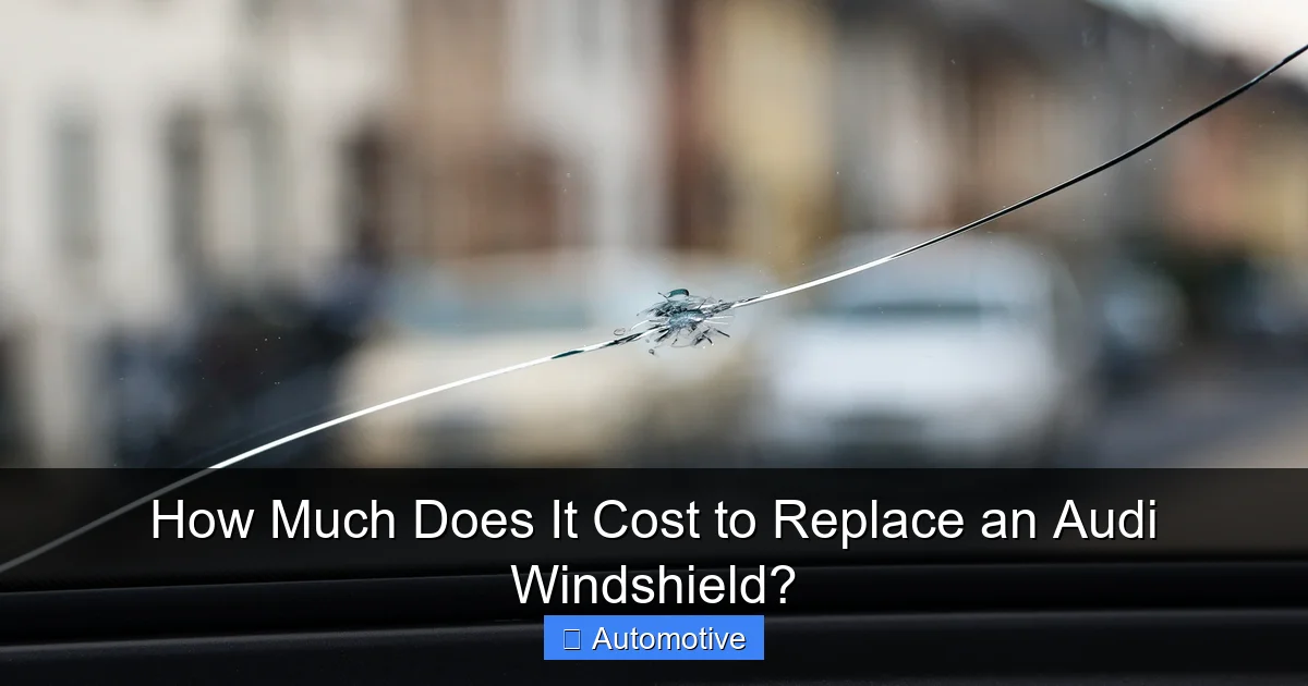 How Much Does It Cost to Replace an Audi Windshield?