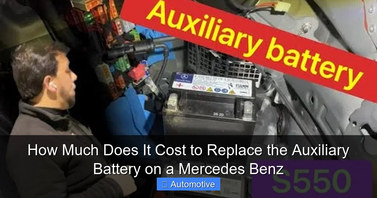 How Much Does It Cost to Replace the Auxiliary Battery on a Mercedes Benz