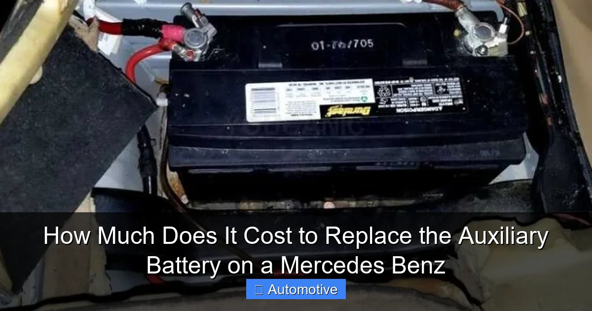 How Much Does It Cost to Replace the Auxiliary Battery on a Mercedes Benz