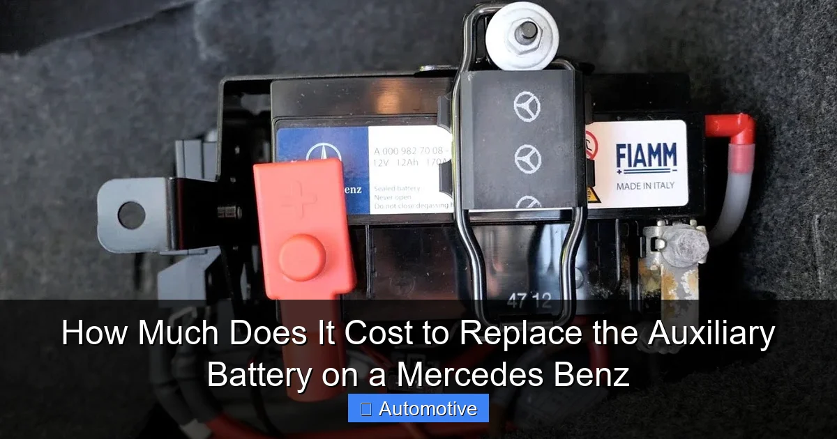 How Much Does It Cost to Replace the Auxiliary Battery on a Mercedes Benz