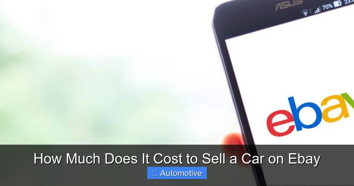 How Much Does It Cost to Sell a Car on Ebay