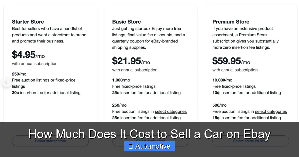 How Much Does It Cost to Sell a Car on Ebay