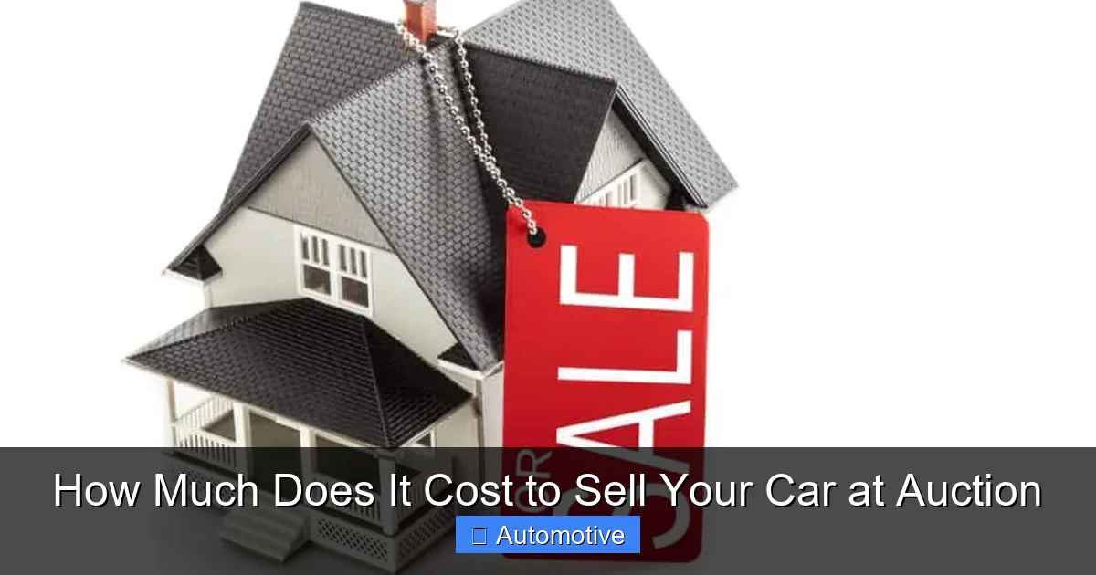 How Much Does It Cost to Sell Your Car at Auction