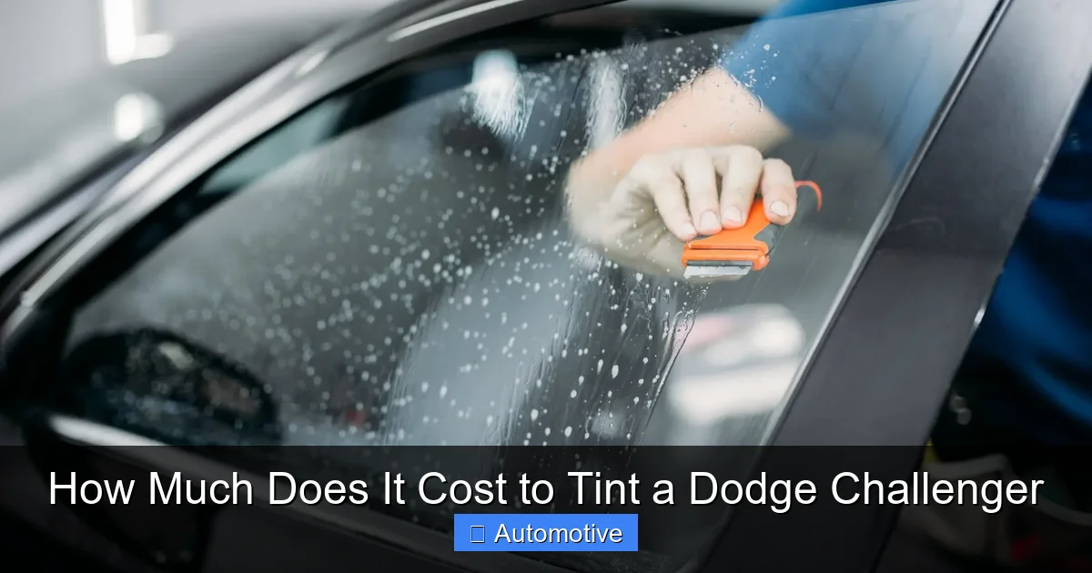 How Much Does It Cost to Tint a Dodge Challenger