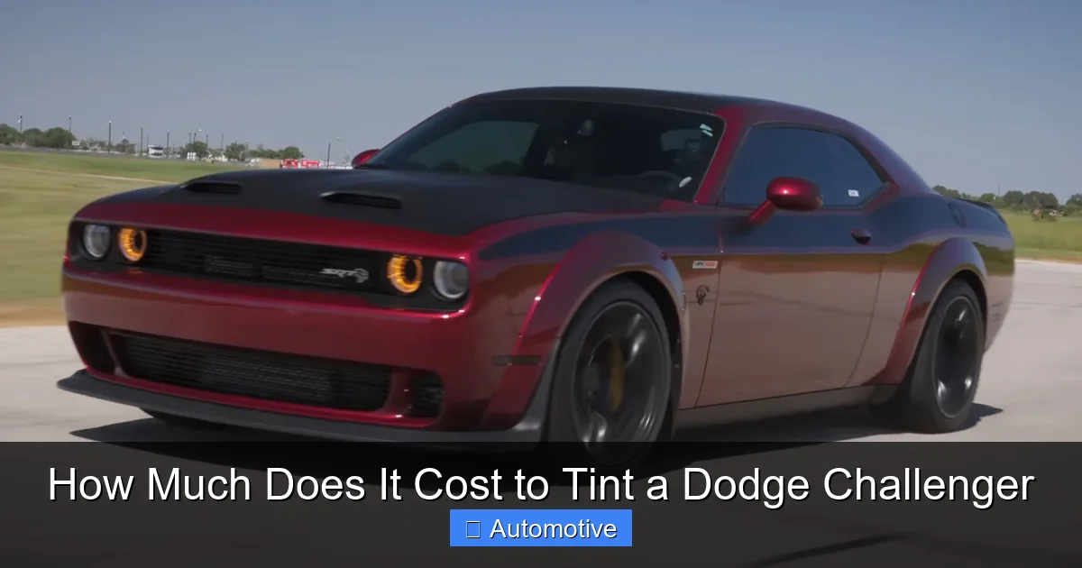 How Much Does It Cost to Tint a Dodge Challenger