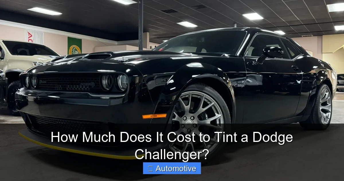 How Much Does It Cost to Tint a Dodge Challenger?