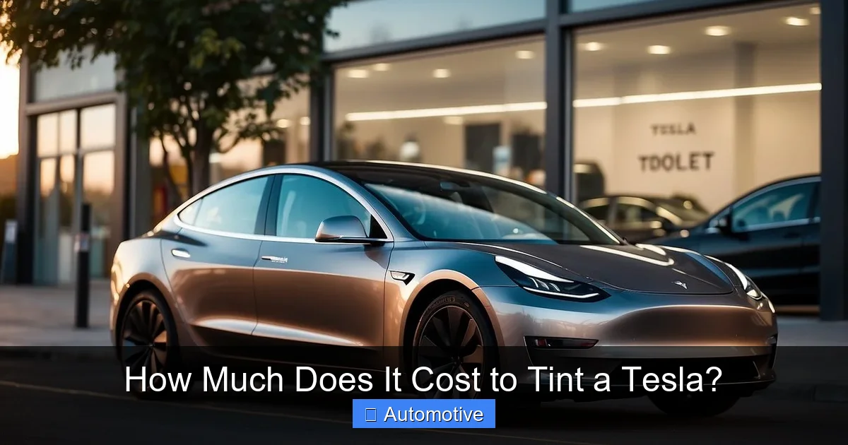 How Much Does It Cost to Tint a Tesla?