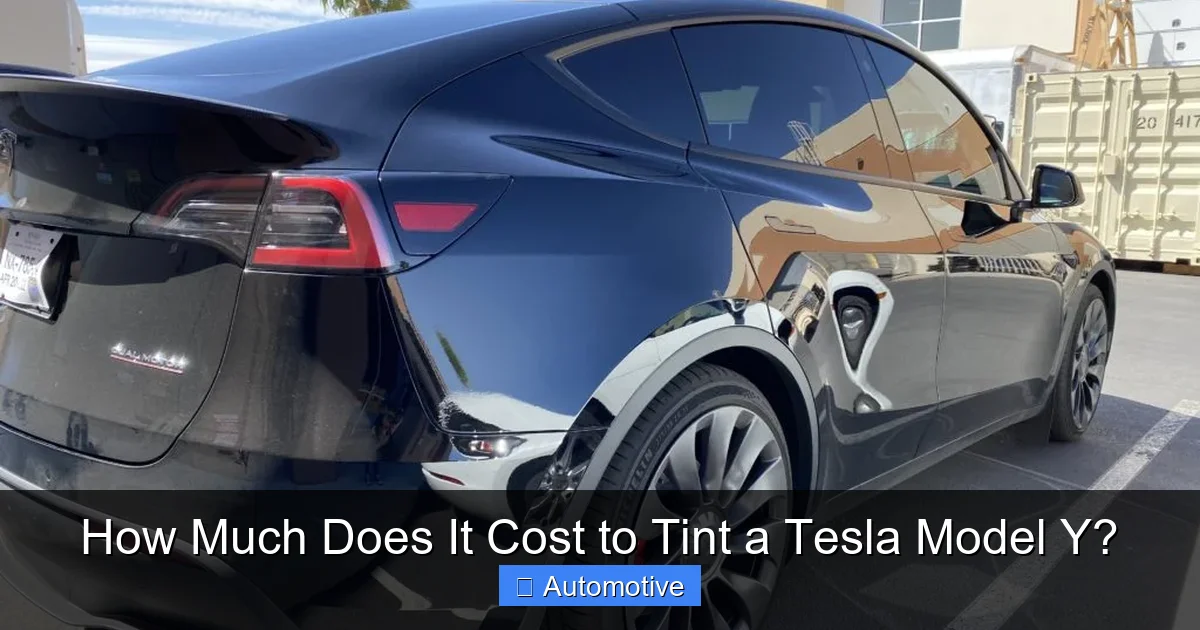 How Much Does It Cost to Tint a Tesla Model Y?