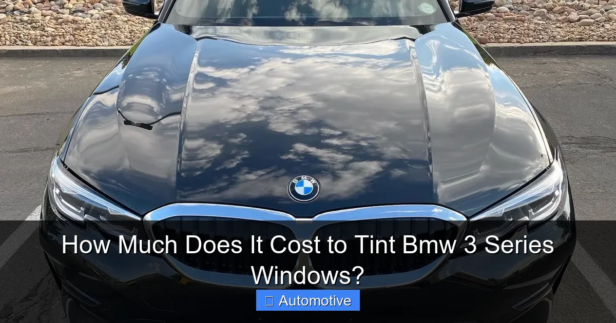 How Much Does It Cost to Tint Bmw 3 Series Windows?
