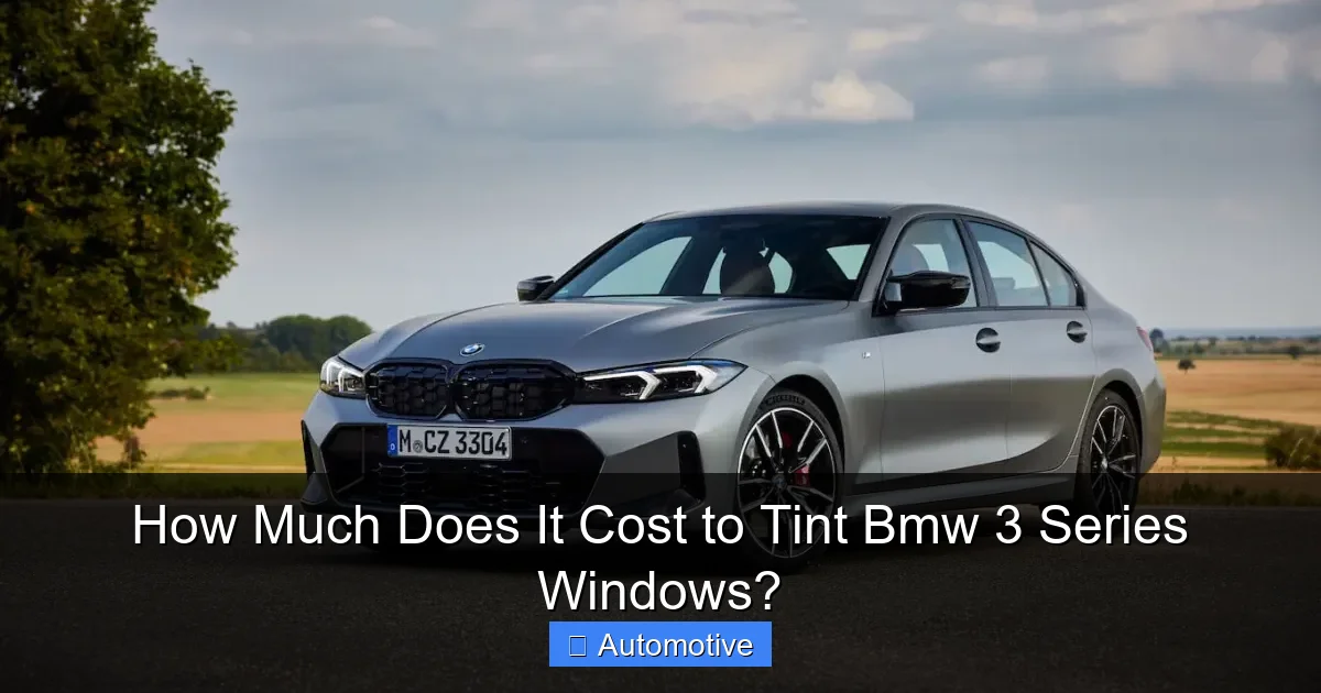 How Much Does It Cost to Tint Bmw 3 Series Windows?