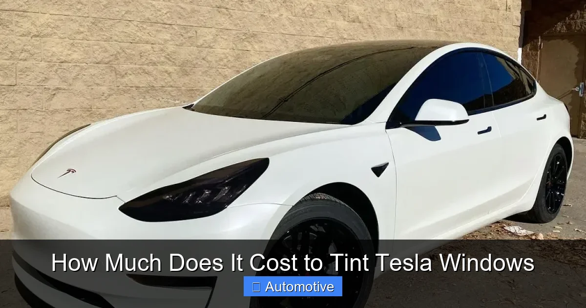 How Much Does It Cost to Tint Tesla Windows