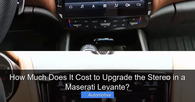 How Much Does It Cost to Upgrade the Stereo in a Maserati Levante?
