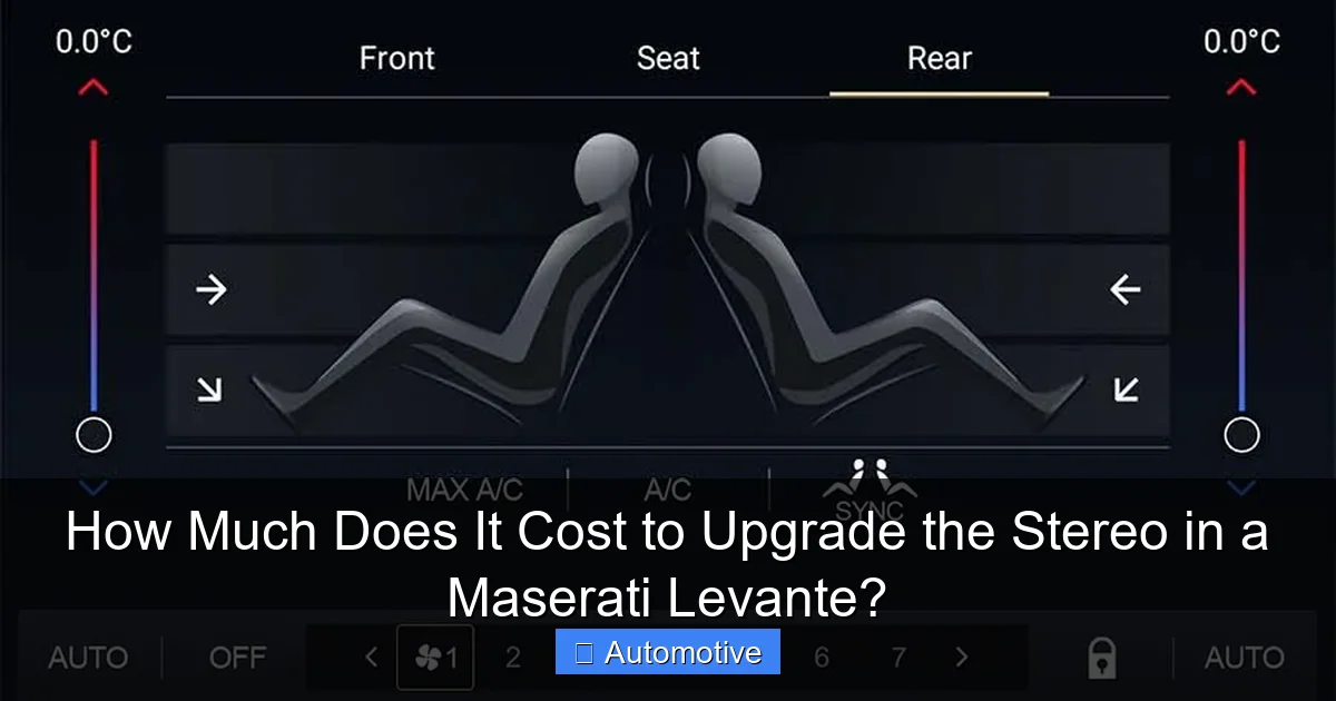 How Much Does It Cost to Upgrade the Stereo in a Maserati Levante?
