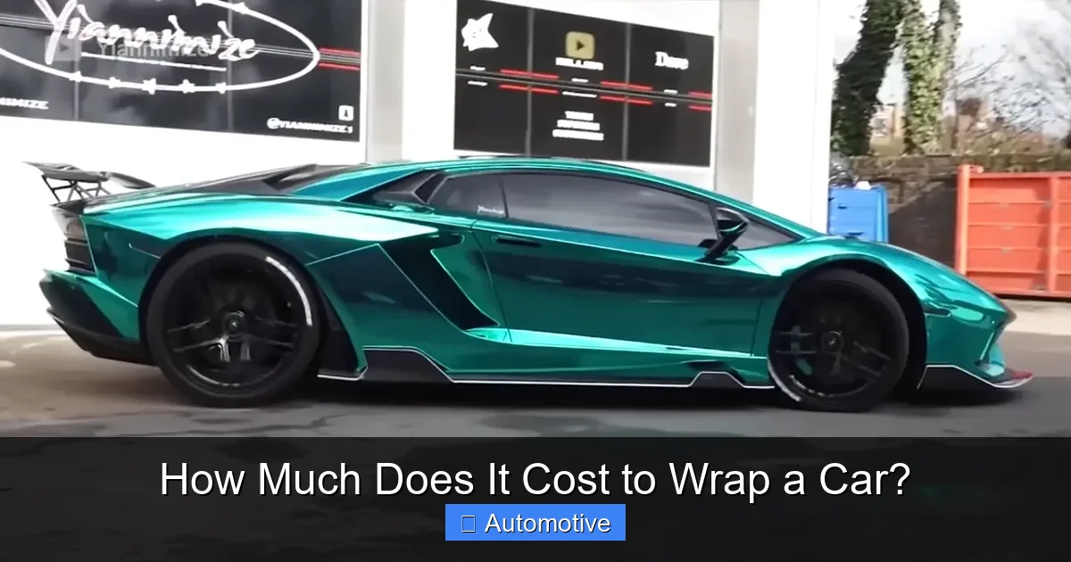 How Much Does It Cost to Wrap a Car?