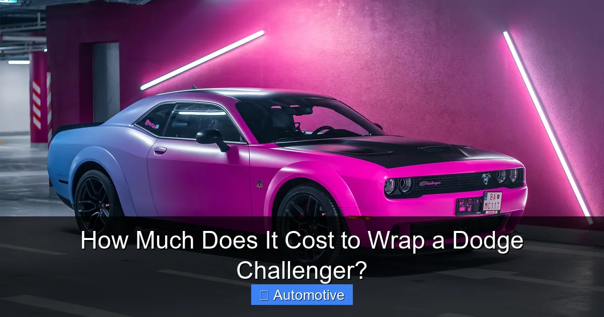 How Much Does It Cost to Wrap a Dodge Challenger?