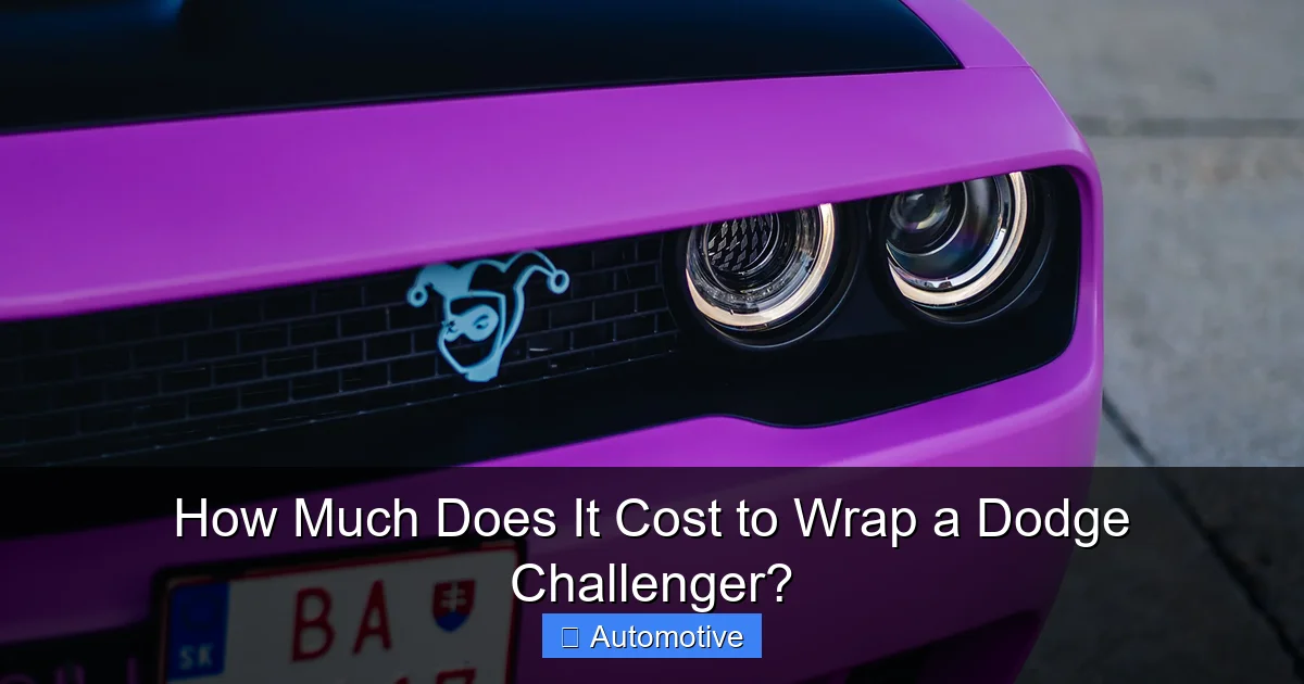 How Much Does It Cost to Wrap a Dodge Challenger?