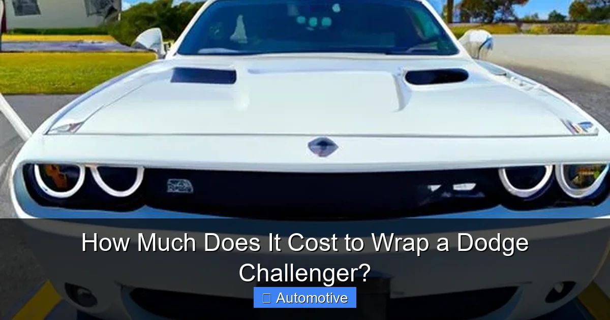 How Much Does It Cost to Wrap a Dodge Challenger?
