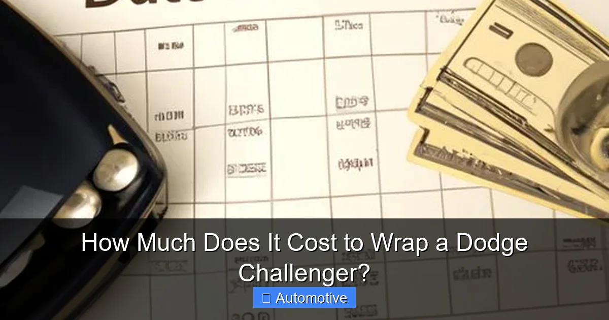 How Much Does It Cost to Wrap a Dodge Challenger?