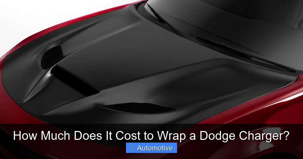 How Much Does It Cost to Wrap a Dodge Charger?