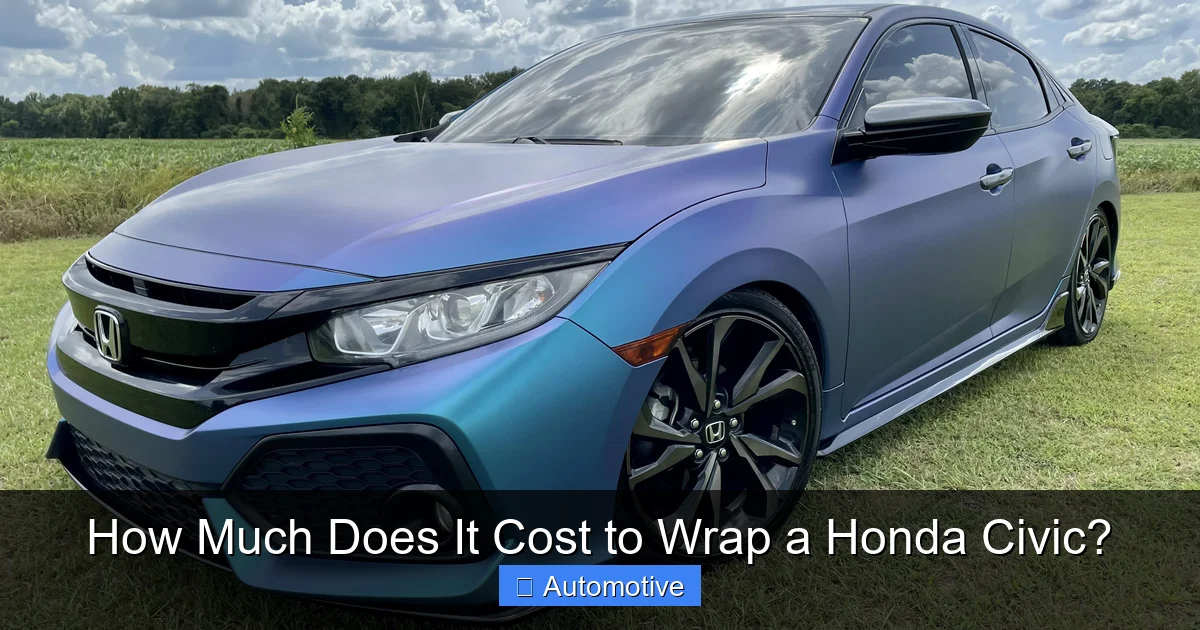 How Much Does It Cost to Wrap a Honda Civic?