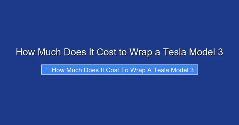 How Much Does It Cost to Wrap a Tesla Model 3