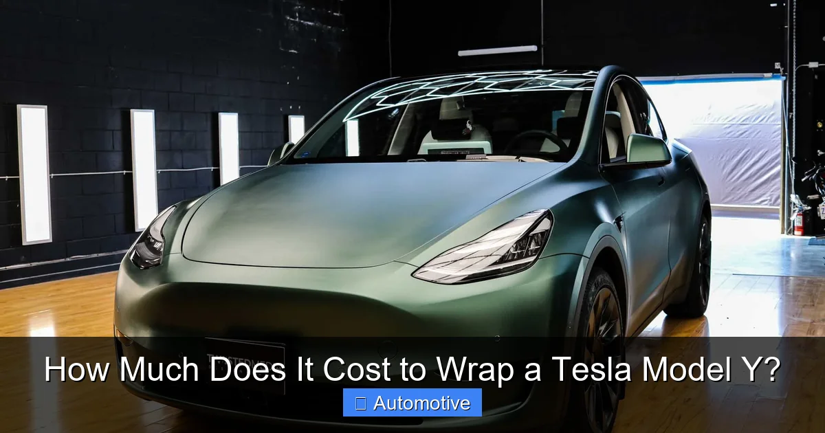 How Much Does It Cost to Wrap a Tesla Model Y?