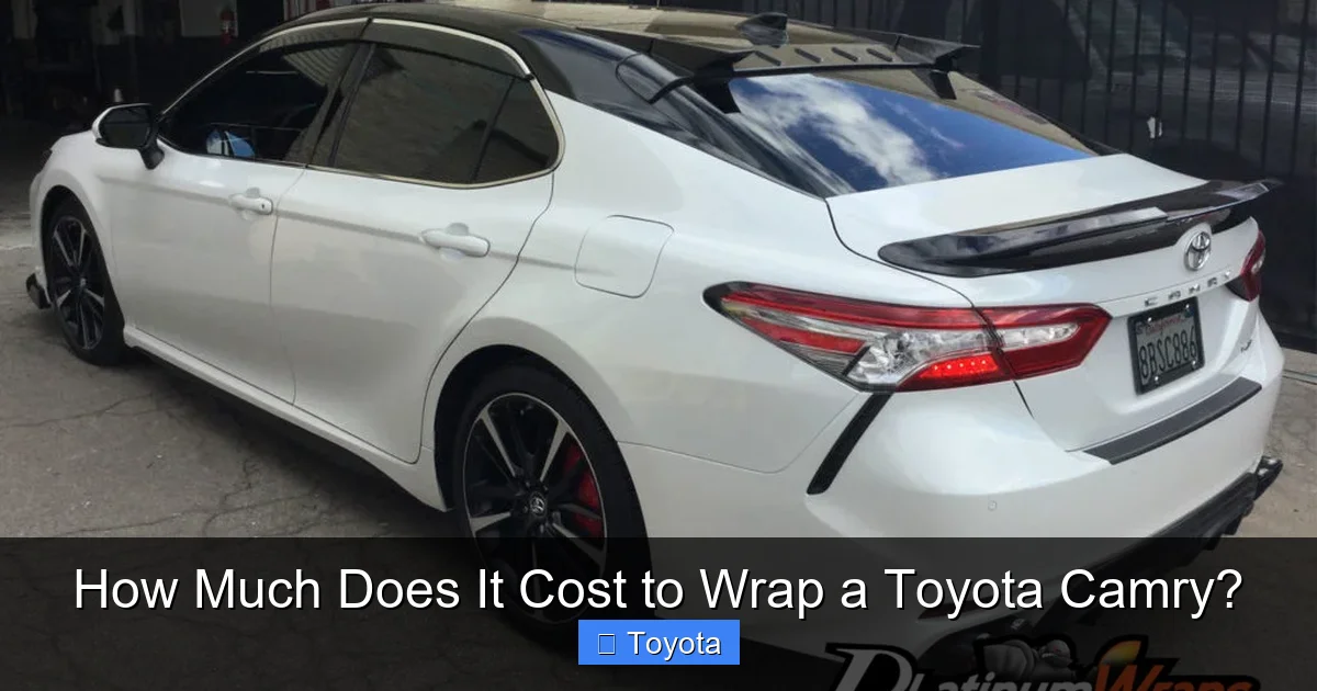 How Much Does It Cost to Wrap a Toyota Camry?