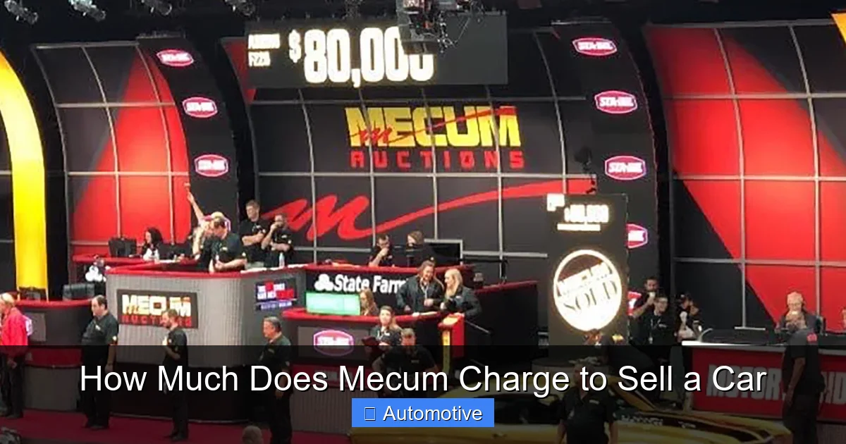 How Much Does Mecum Charge to Sell a Car