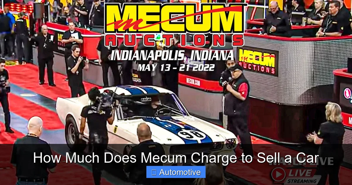 How Much Does Mecum Charge to Sell a Car