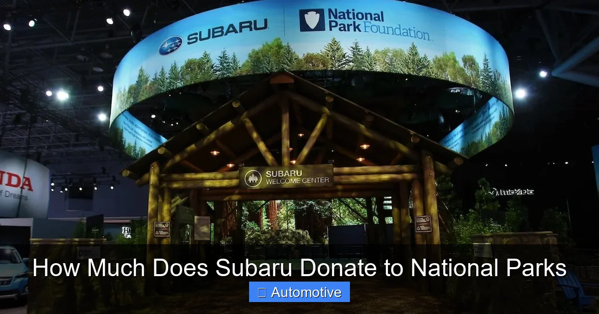 How Much Does Subaru Donate to National Parks