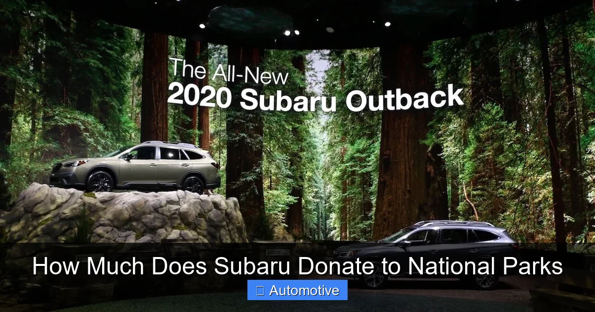 How Much Does Subaru Donate to National Parks