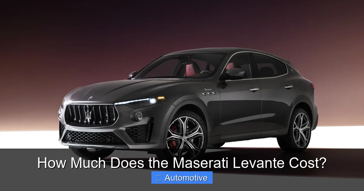 How Much Does the Maserati Levante Cost?