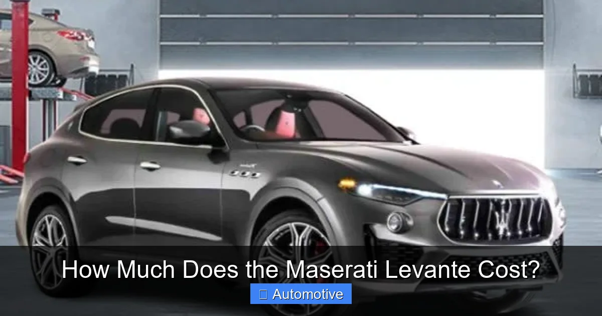 How Much Does the Maserati Levante Cost?