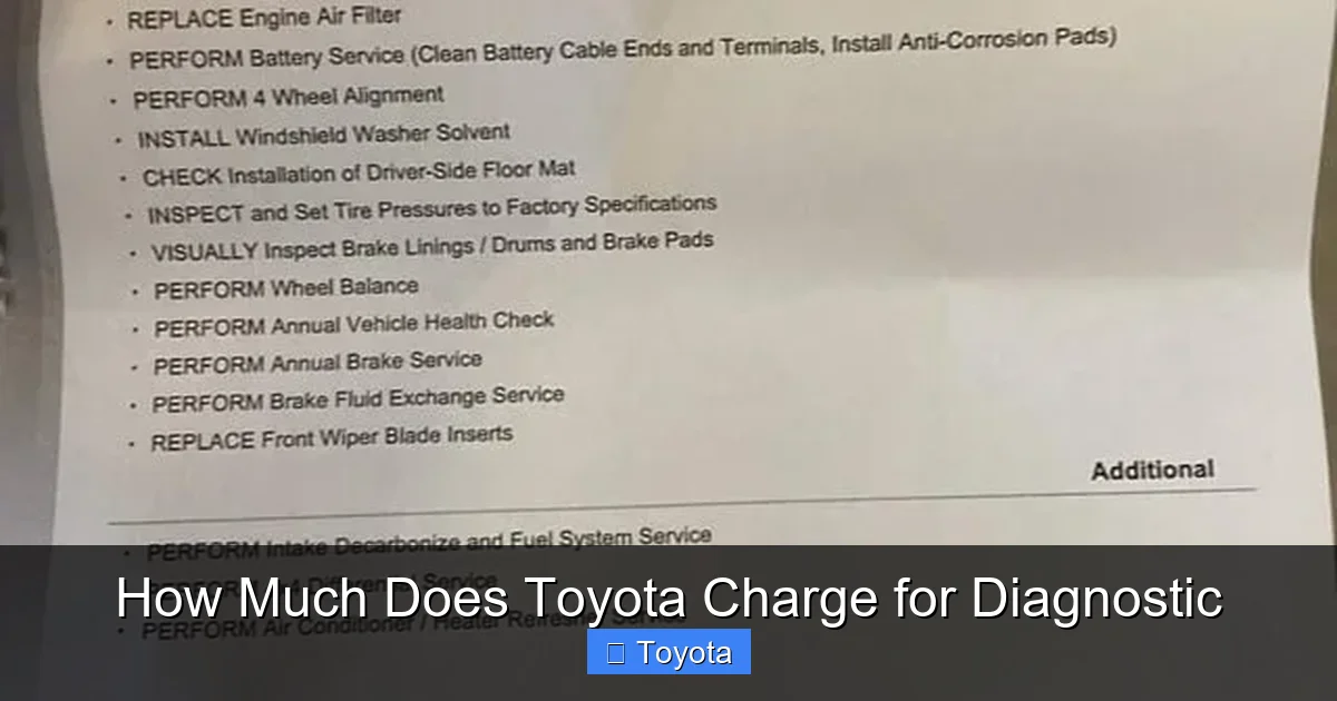 How Much Does Toyota Charge for Diagnostic