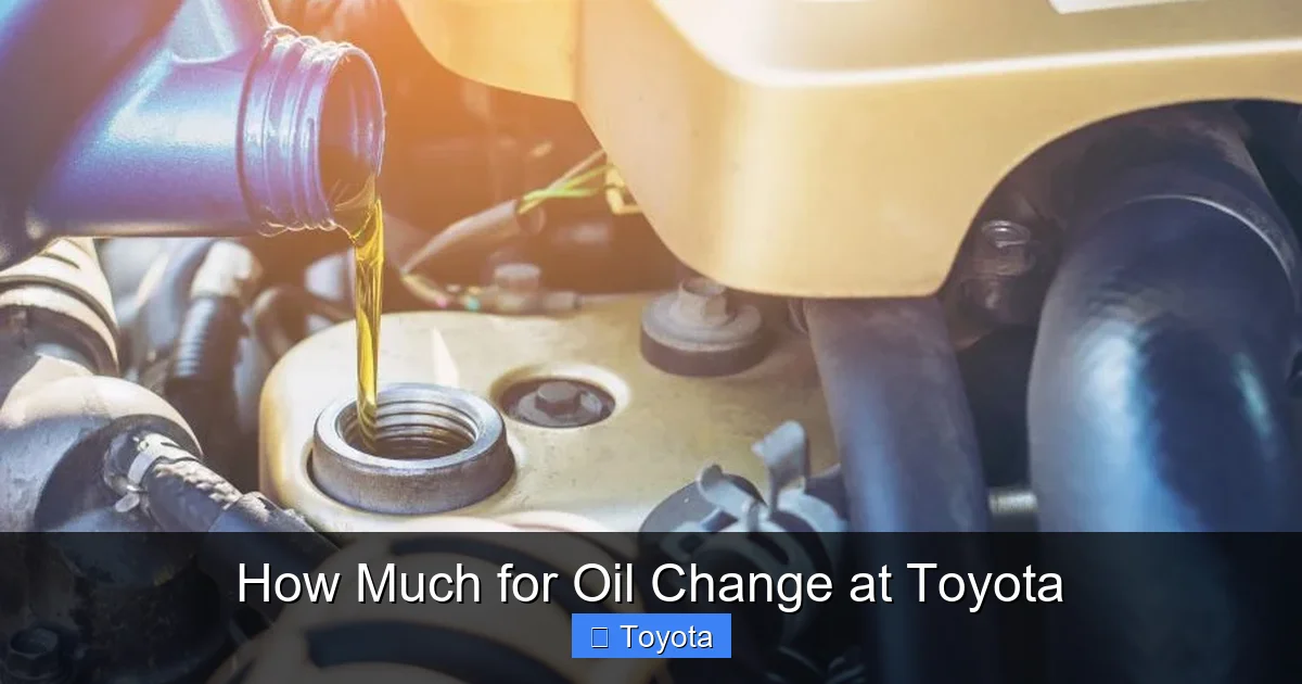How Much for Oil Change at Toyota