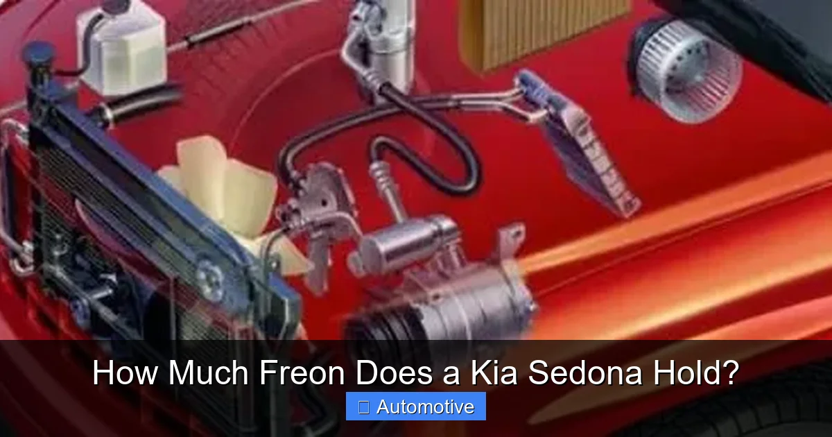 How Much Freon Does a Kia Sedona Hold?