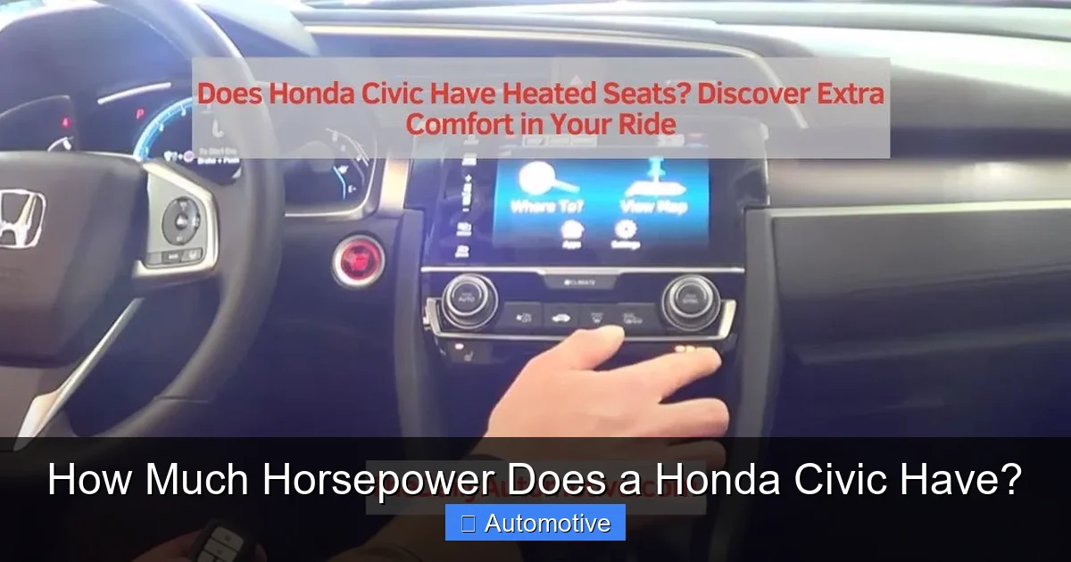 How Much Horsepower Does a Honda Civic Have?