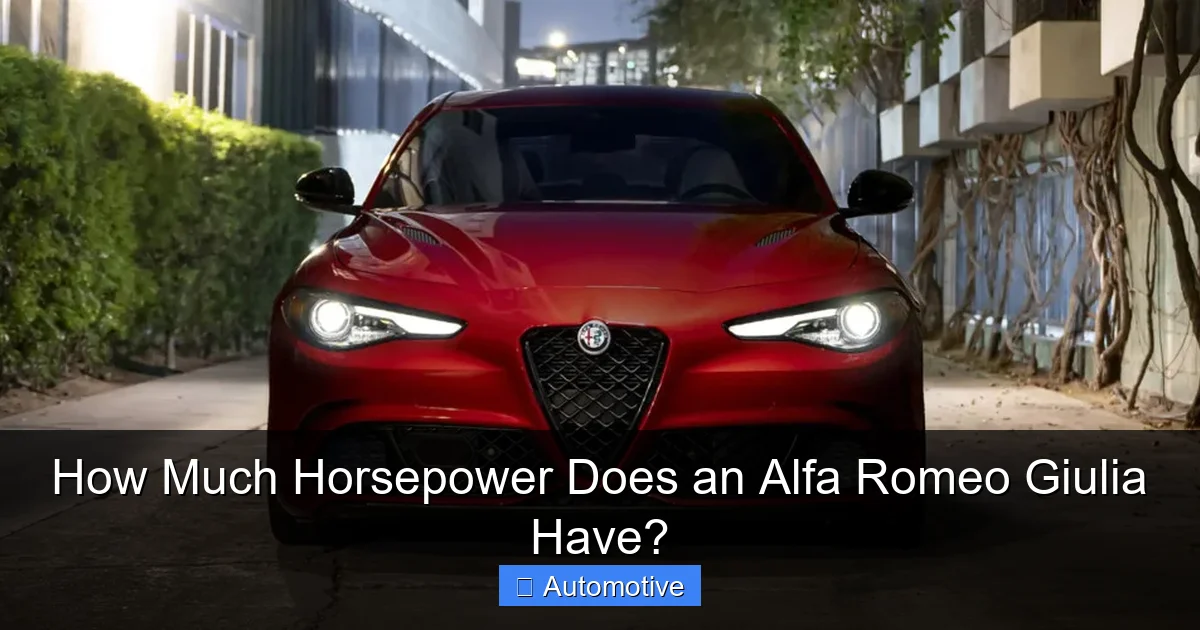 How Much Horsepower Does an Alfa Romeo Giulia Have?
