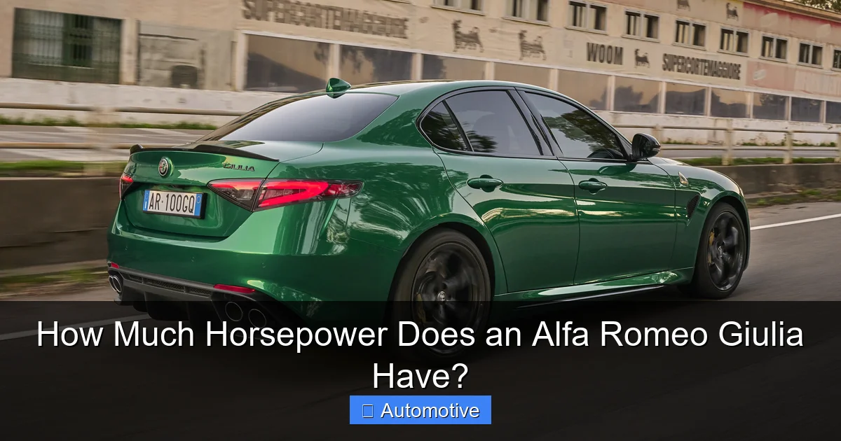 How Much Horsepower Does an Alfa Romeo Giulia Have?