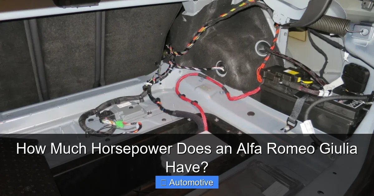 How Much Horsepower Does an Alfa Romeo Giulia Have?