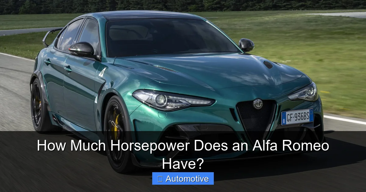 How Much Horsepower Does an Alfa Romeo Have?