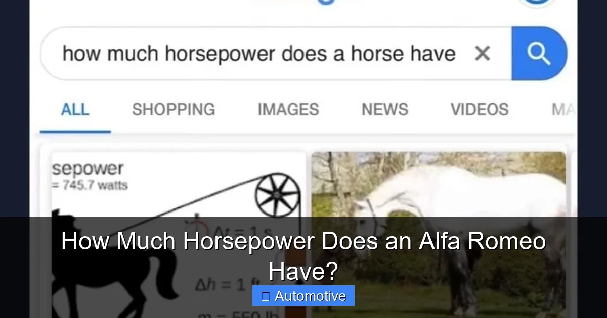 How Much Horsepower Does an Alfa Romeo Have?