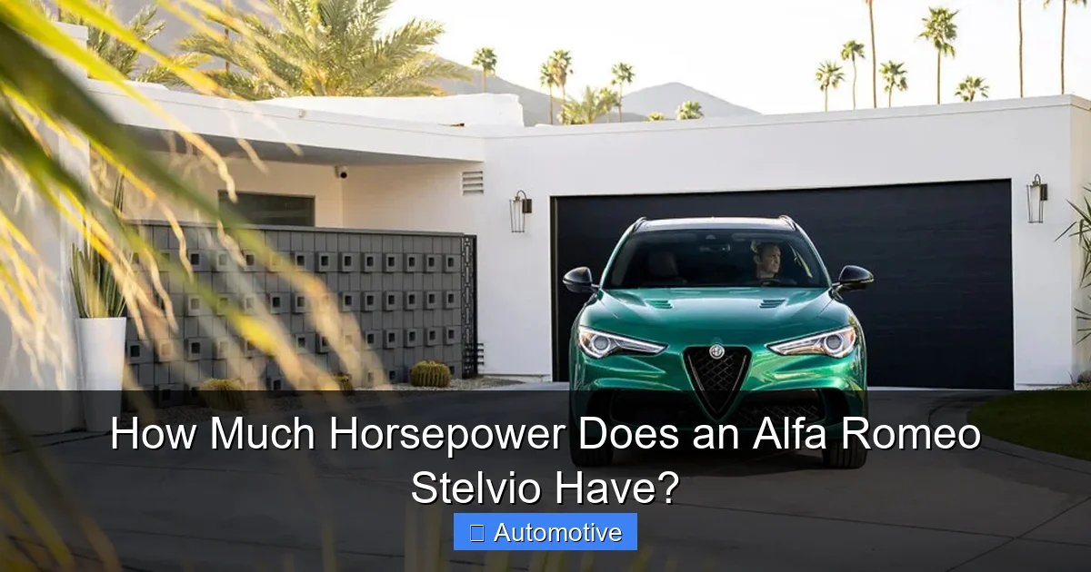 How Much Horsepower Does an Alfa Romeo Stelvio Have?