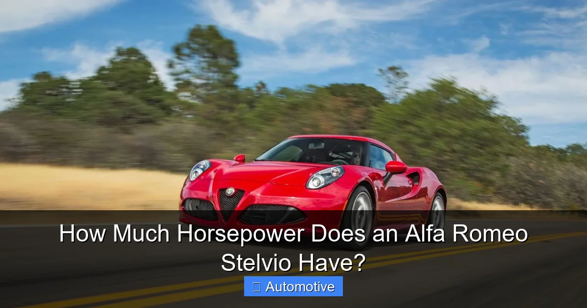 How Much Horsepower Does an Alfa Romeo Stelvio Have?