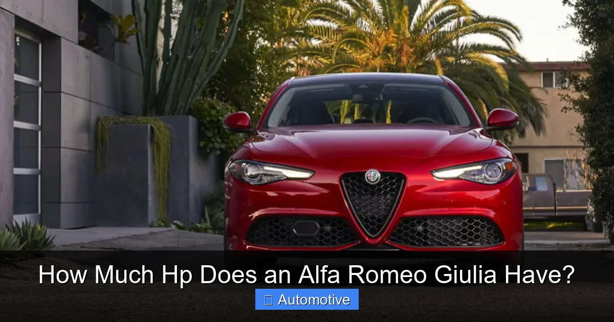 How Much Hp Does an Alfa Romeo Giulia Have?