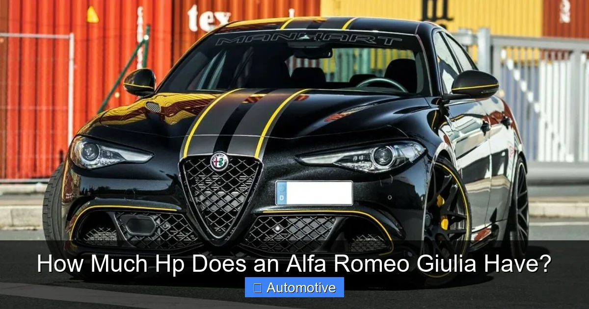 How Much Hp Does an Alfa Romeo Giulia Have?